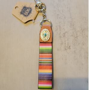 Western Serape Strap Keychain Bag Charm